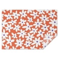 thumbnail image 1 of Orange Daisy Flower White Petals Pattern Rectangle Tablecloth 60"x84",Waterproof Polyester Rectangle Table Cloth, Wipeable Spillproof Polyester Tablecloth for Dining, Camping, Indoor and Outdoor, 1 of 5