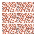 thumbnail image 1 of Orange Daisy Flower White Petals Pattern Summer Placemats Table Placemats Set Of 6-Linen Kitchen Washable Placemats Table Mats 11.8"x17.7" Non-Slip Heat Resistant, 1 of 5