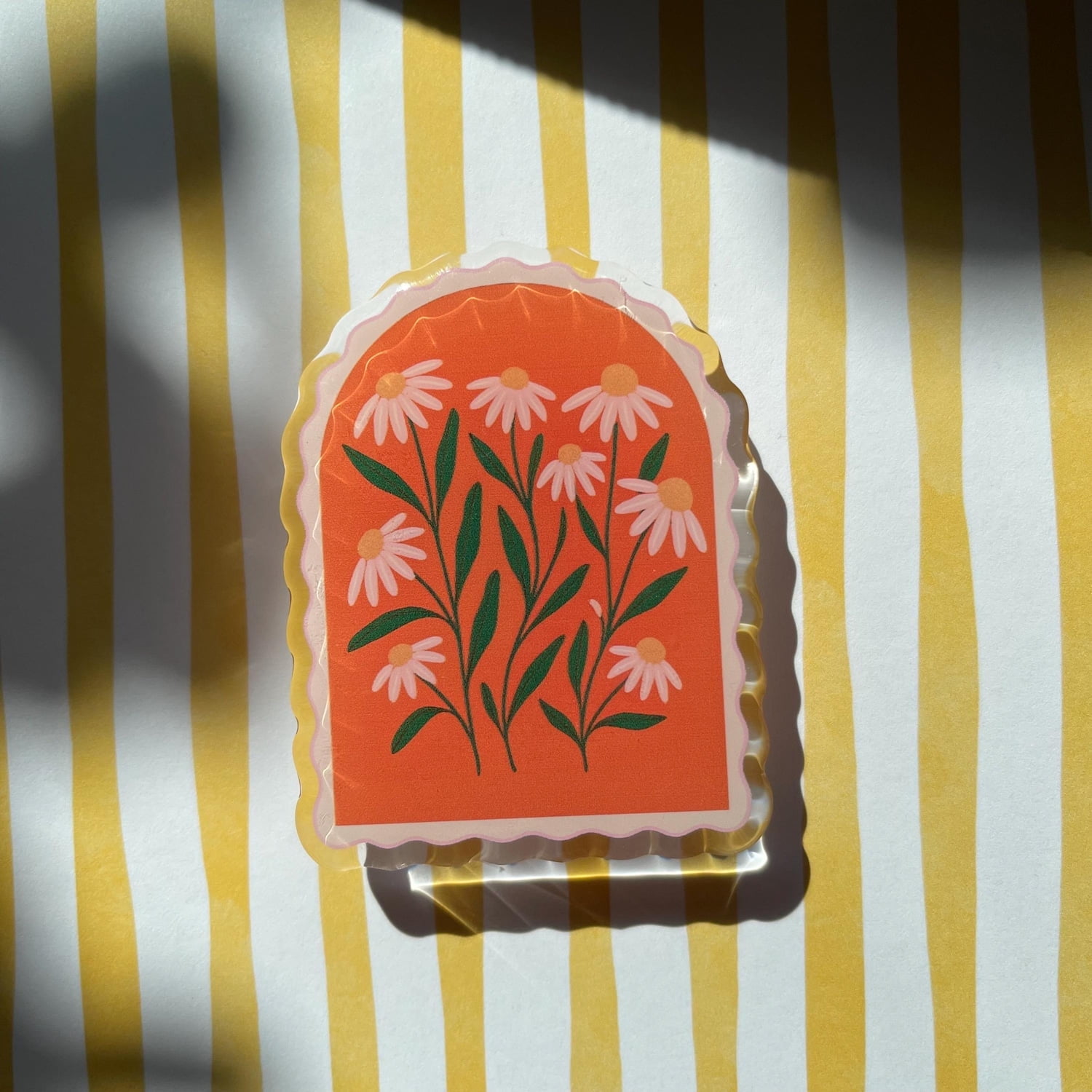 Orange Daisy Frame E-Reader Accessory Grip | Cozy Bookish Grip for E ...