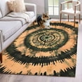 thumbnail image 1 of Orange Dark Green Area Rug 3x5 Washable Rug Non Slip Watercolor Abstract Art Ethnic Large Area Rug Indoor Floor Carpet for Entryway Bedroom Kitchen Living Room Home Office Dining Room Nursery, 1 of 8