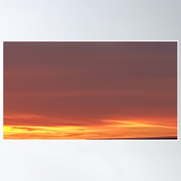 Orange Dark Sky Poster Wall Art, Modern Wall Decor, 8x12 UNFRAMED