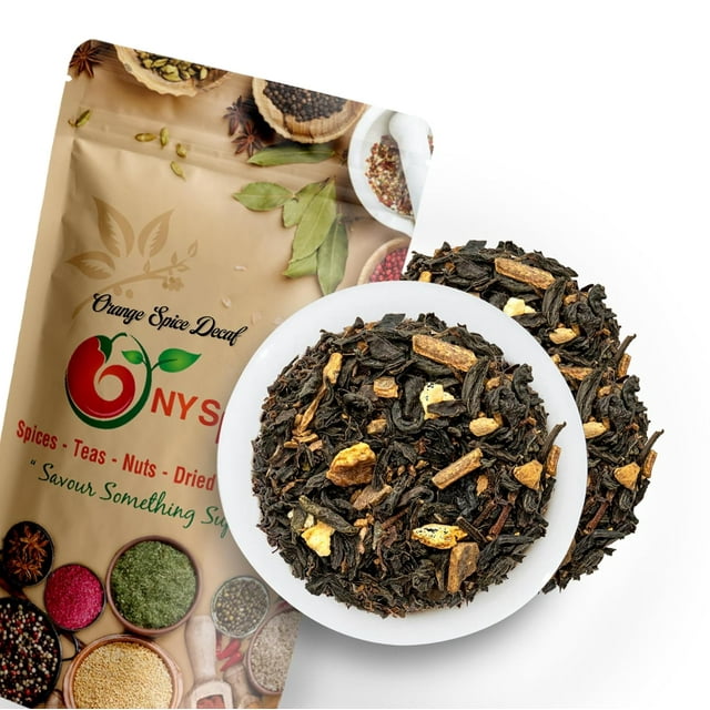 Orange Decaf Cinnamon Tea 4 Ounce Natural Premium Loose Leaf Black
