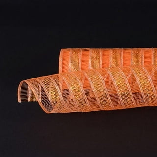 Orange Glitter Deco Mesh Ribbon - 10 Yards x 2.5 Inches – Country Croppers