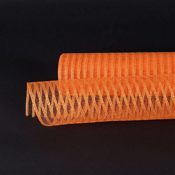 Orange - Deco Mesh Laser Eyelash - (10 Inch x 10 Yards)
