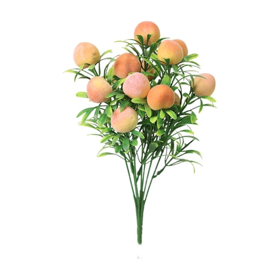 Orange Decor Fruit Artificial Orange Tree Branch for Kitchen Farmhouse Table Centerpiece Home Decoration Lifelike Faux Fruit Stem, Artificial Fruit Tree *1 Bunch