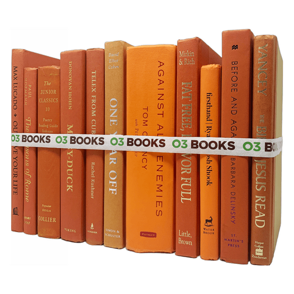 Orange Decorative Books