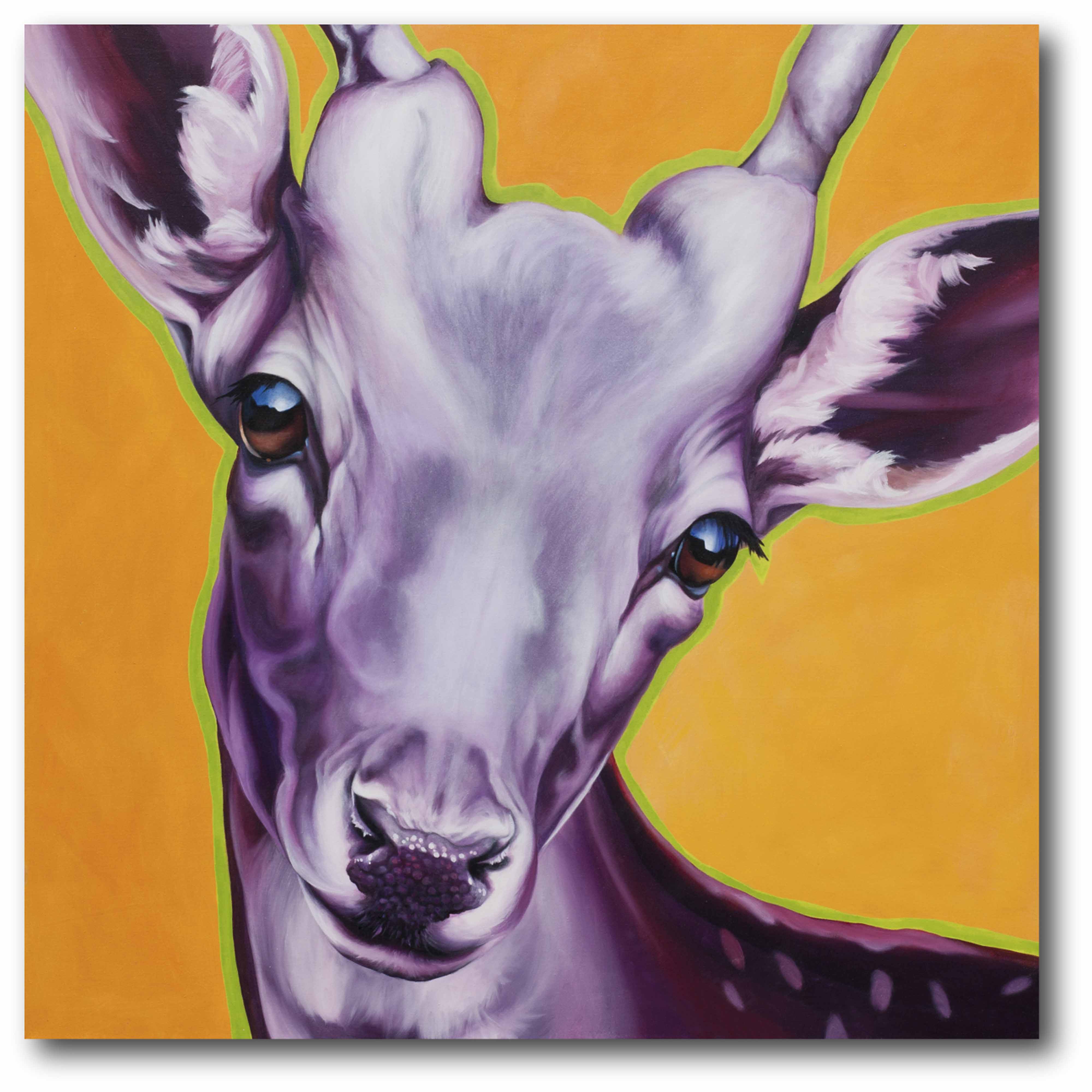 Orange Deer Gallery-Wrapped Canvas Wall Art, 16x16