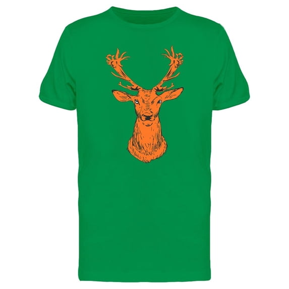 Orange Deer With Antlers Tee Men's -Image by Shutterstock