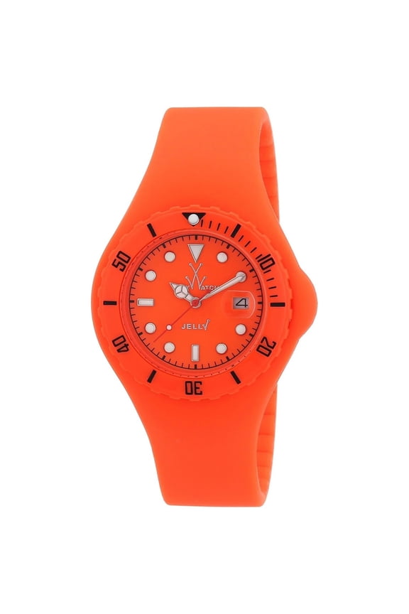 Orange Dial Rubber Strap Unisex Watch JY03OR Watch Quartz Crystal