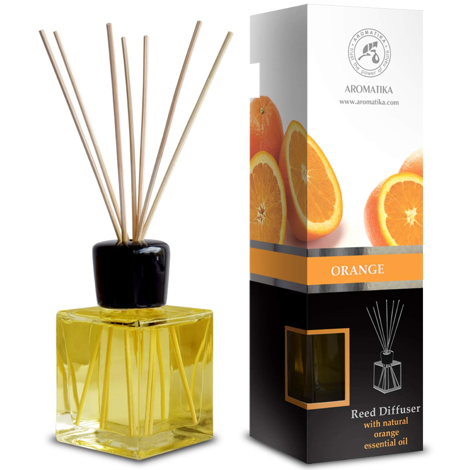 Orange Essential Oil Reed Diffuser with Natural Fragrance