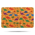 thumbnail image 1 of Orange Dinosaur Volcano Pattern Bathroom Rugs Mat,Non Slip Microfiber Bathroom Rug,Rubber Backing,Soft Bathroom Mats for Bathroom Floor,Tub and Shower,17x27in(43x68cm), 1 of 5