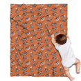 thumbnail image 1 of Orange Dinosaurs Skeletons Pattern Blanket,Comfortable Soft Lamb Wool Throw Blanket,All Season,Warm Lightweight Blankets for Sofa Bed Couch Living Room Chair,30"x40", 1 of 4