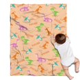 thumbnail image 1 of Orange Dinosaurs Text Pattern Blanket,Comfortable Soft Lamb Wool Throw Blanket,All Season,Warm Lightweight Blankets for Sofa Bed Couch Living Room Chair,30"x40", 1 of 4