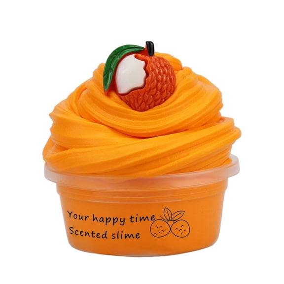 Orange Diy Fruit Scented Slime Kit Cloud Slime For Kids Aromatherapy Stress Relief Soft Stretchy Putty Children Party Favor Orange 60Ml