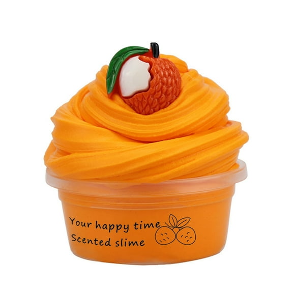 Orange Diy Fruit Slime Kit For Kids Aromatherapy Sensory Toy With Decompression Features Safe Craft Activity For Ages 8 Plus