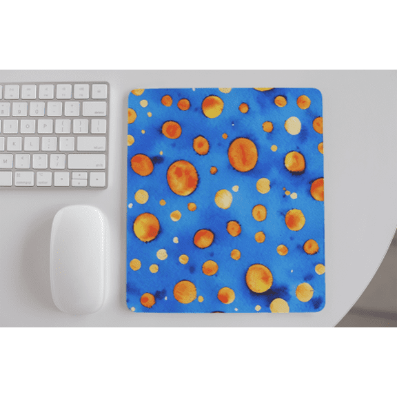 Orange Dots Mouse Pad