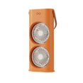 thumbnail image 1 of Orange Double Head Desktop Fan Usb Rechargeable Portable Personal Cooling Fan 6 Inch Dual Air Outlets Small Table Fan for Home Office Desk Summer Use 1 Piece, 1 of 6