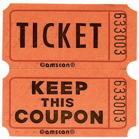 Various Orange Double-Ticket Rolls, 2000 Count
