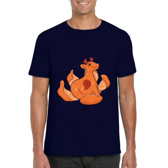 Orange Dragon Mythical Creature Fantasy Sunset Amber Cute T-Shirt, for men & women, up to size 5XL