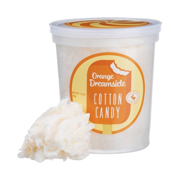 Orange Dreamsicle Cotton Candy Cotton candy that tastes like the popular ice cream treat!
