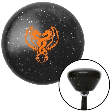 Orange Dual Dragons Black Retro Metal Flake Shift Knob with M16 x 1.5 Insert Auto