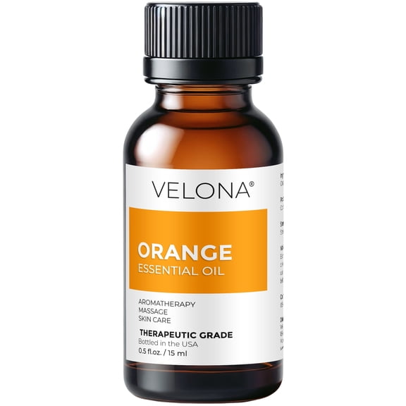 Orange Essential Oil by Velona - 0.5 oz | Therapeutic Grade for Aromatherapy Diffuser Undiluted