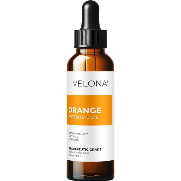 Orange Essential Oil by Velona - 2 oz | Therapeutic Grade for Aromatherapy Diffuser Undiluted