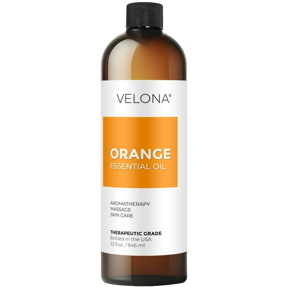 Orange Essential Oil by Velona - 32 oz | Therapeutic Grade for Aromatherapy Diffuser Undiluted