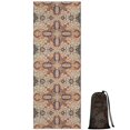 thumbnail image 1 of Orange Ethnic Geometric Pattern Hot Yoga Mat Towel Non Slip for Hot Yoga - Quick-Drying Yoga Mat Cover with 4 Corner Pockets with Travel Bag - Hot Yoga Towel Non Slip 74"x26", 1 of 6