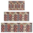 thumbnail image 1 of Orange Ethnic Rhombus Pattern Kitchen Rugs Sets Of 3,Kitchen Runner Rugs Non Skid Washable,Decorative Kitchen Floor Mats for Kitchen,Sink,Laundry,17"x30"+ 17"x47" + 17"x59", 1 of 6