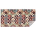thumbnail image 1 of Orange Ethnic Rhombus Pattern Rectangle Tablecloth 60"x120",Waterproof Polyester Rectangle Table Cloth, Wipeable Spillproof Polyester Tablecloth for Dining, Camping, Indoor and Outdoor, 1 of 6