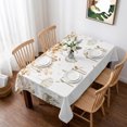 thumbnail image 1 of Orange Eucalyptus Coastal Table Cloth Waterproof Tablecloths, Beach Starfish Conch Tablecloth Dining Table Cover for Kitchen Party Tabletop Outdoor, Rectangle Tablecloth 60x84 Inch, 1 of 9