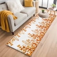 thumbnail image 1 of Orange Eucalyptus Leaves 2'x6' Runner Rugs for Hallway Kitchen Bedside Non Slip, Watercolor Spring Summer Botanical Entryway Rug Runners with Rubber Backing, Long Carpet Runner for Laundry Room, 1 of 8