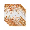 thumbnail image 1 of Orange Eucalyptus Leaves Cloth Napkins Set of 8 Reusable Dinner Napkins, Spring Summer Botanical Cocktail Napkin Washable Table Napkins for Wedding/Holiday Party/Baby Shower 20"x20", 1 of 7