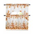 thumbnail image 1 of Orange Eucalyptus Leaves Swag Curtains for Living Room/Bedroom Windows, Watercolor Spring Summer Botanical Kitchen Curtains and Valances Set 36 Inch Length, Swags Valance Curtain Panels, 1 of 5