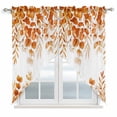 thumbnail image 1 of Orange Eucalyptus Leaves Swag Valances for Windows, Kitchen Window Curtains Over Sink, Spring Summer Botanical Window Treatment Curtains for Living Room/Bedroom Curtains 2 Panel Sets 36"x45", 1 of 8