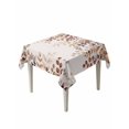 thumbnail image 1 of Orange Eucalyptus Leaves Table Cloth, Botanical Fall Rustic Beige Waterproof Tablecloth for Square Tables, Reusable Washable Fabric Table Cover for Restaurant Kitchen Dining Tables 54"x54", 1 of 6