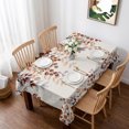 thumbnail image 1 of Orange Eucalyptus Leaves Table Cloth Waterproof Tablecloths, Botanical Fall Rustic Beige Tablecloth Dining Table Cover for Kitchen Party Tabletop Outdoor, Rectangle Tablecloth 60x84 Inch, 1 of 9