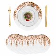 thumbnail image 1 of Orange Eucalyptus Round 13 Inch Placemats Set of 6, Fall Weeping Botanical Leaf Watercolor HeatResistant Non Slip Place Mats for Dining Table, Wipeable Braided Kitchen Table Mats for Housewarming, 1 of 9