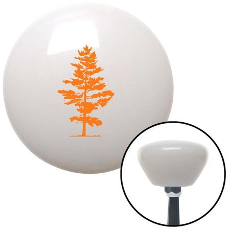 Orange Evergreen Tree White Retro Shift Knob with M16 x 1.5 Insert Shifter Auto