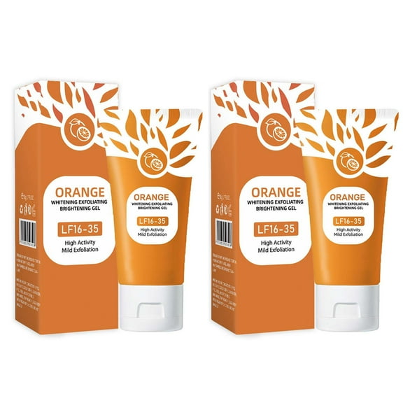 Orange Exfoliating Gel, Deep Cleansing Moisturizing Facial Exfoliator, Moisturizer Face Body Scrub, Natural Orange Peeling Gel Face Scrub for All Skin Types