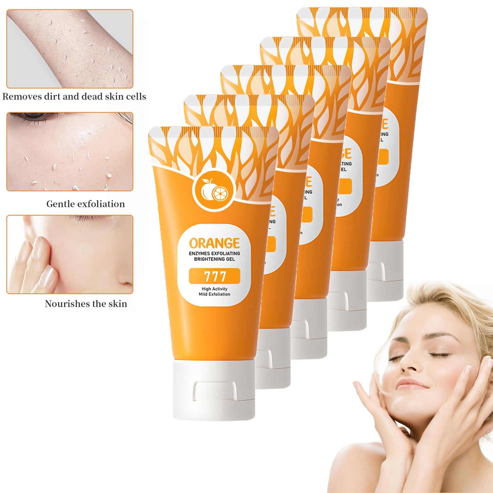 Dandin Orange Exfoliating Gel – Peeling Gel Mit Orangenextrakt, 266 G, Für Gesicht & Körper, Alle Hauttypen