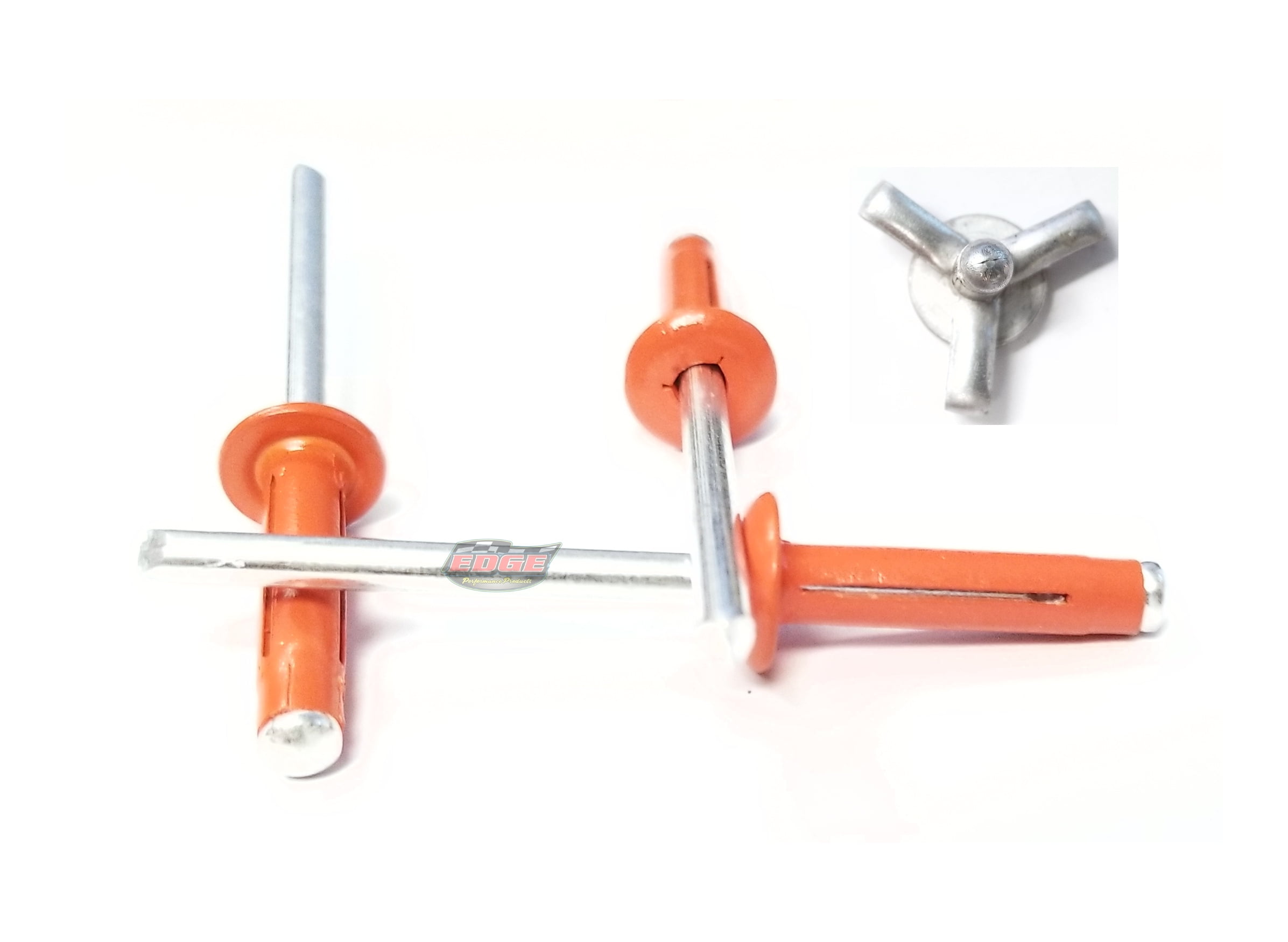 Orange Exploding Pop Rivets 3/16" TriFold Small Aluminum Head Steel