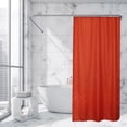 thumbnail image 1 of Orange Extra Long Shower Curtain Polyester 12 Rings 79"L x 71"W, 1 of 5
