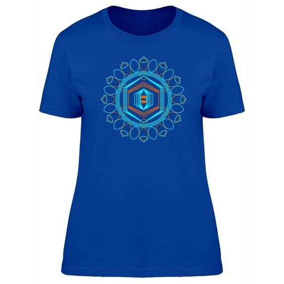 Orange Eye Mandala T-Shirt Women -Image by Shutterstock, Female Medium
