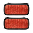 thumbnail image 1 of Orange Fabric, Carrying Case For Nintendo Switch & OLED Version, Eva Lightweight Shockproof Protective Pouch Case for Game Console & Accessories with 10 Game Card Slot & Wristband, Black, 1 of 6