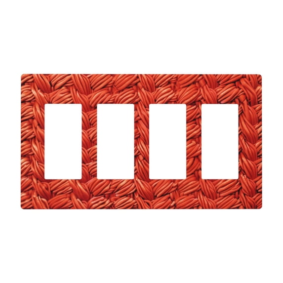 Orange Fabric Light Switch Cover Decorative Switch Plates and Outlet Covers Wall Plates for Electrical Kitchen Home Office Art Decor