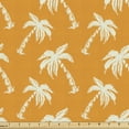 thumbnail image 1 of Ambesonne Orange Fabric by the Yard Upholstery, Exotic Summer Vibe Palms, 1 Yard, Marigold Pastel Green, 1 of 5