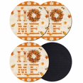 thumbnail image 1 of Orange Fall Coasters Set of 4, Absorbent Coasters for Drinks, Home Wreath Botanical Maple Leaf Coaster for Desk Coffee Table Protection, Home Decor House Warming Gifts 4", 1 of 8