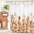 thumbnail image 1 of Orange Fall Eucalyptus Shower Curtain, Plant Leaves Fabric Cloth Shower Curtains for Rustic Vintage Bathroom Decor, Modern Chic Botanical Shower Curtain, 72x72, 1 of 6